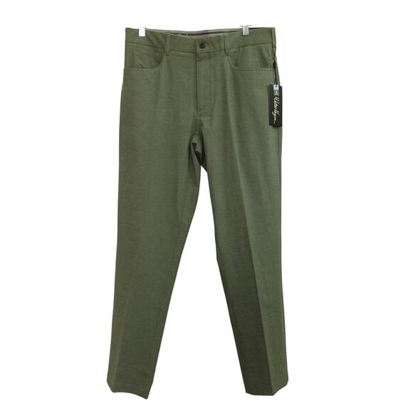 NWT Walter Hagen Mens P11 Textured 5 Pocket Golf Pants Forest Pine Size 34x32 - Picture 1 of 7